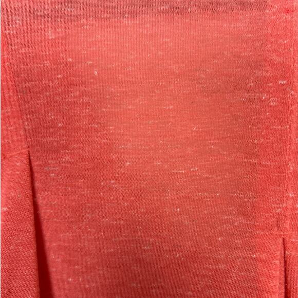 P+S+ Women’s M/L Lightweight Coral Scoop Neck Linen Blend Boho Casual Top Blouse - Picture 3 of 7